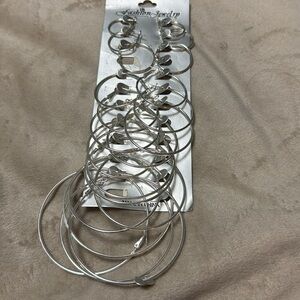 Silver hoops 11pairs keep and gift BFF stocking stuffers summer trends NWT